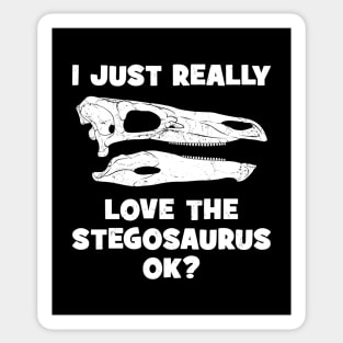 Stegosaurus fossil skull Sticker